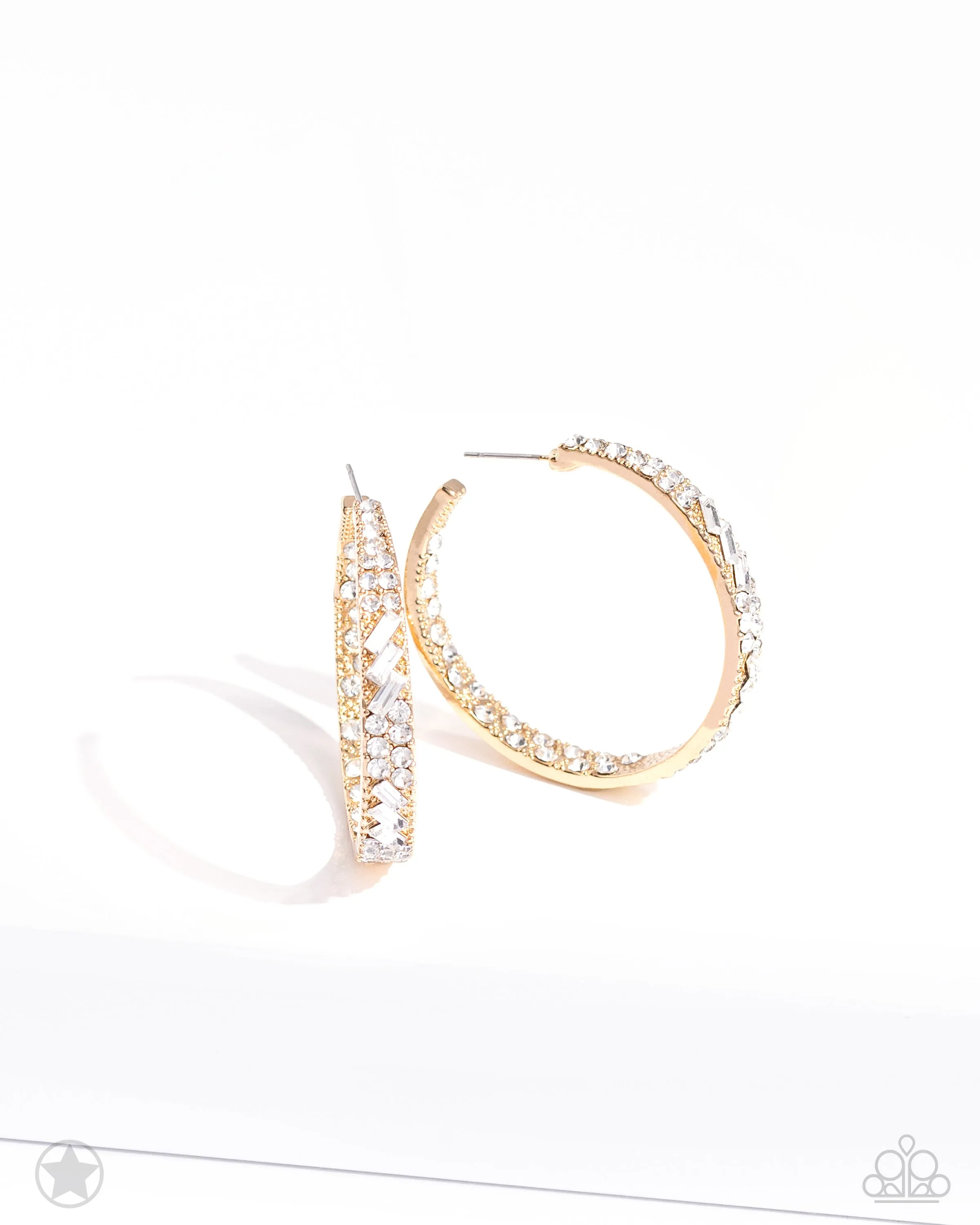 Paparazzi GLITZY By Association - Gold Hoop Earrings