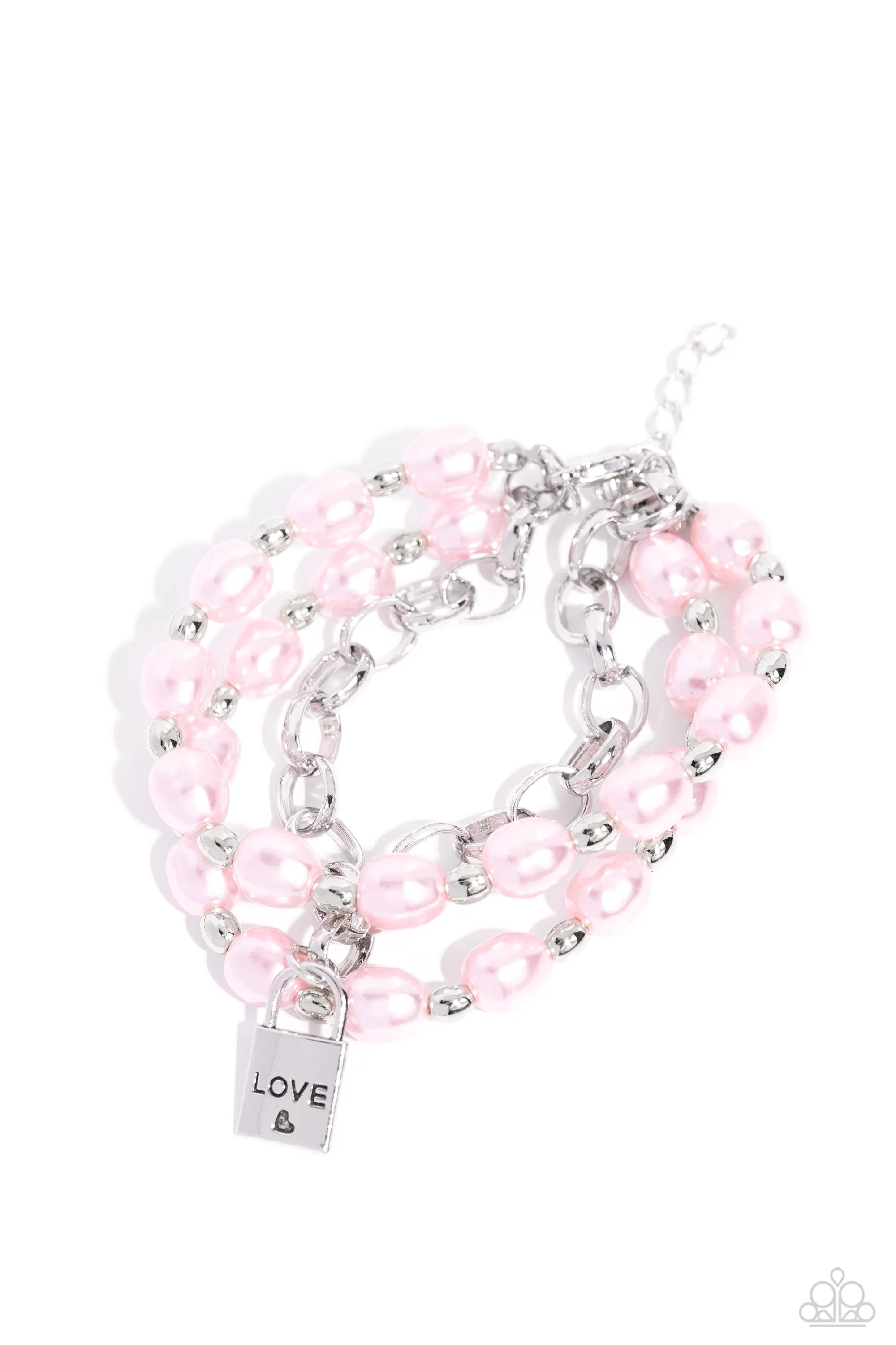 Paparazzi LOVE-Locked Legacy Pink Bracelet