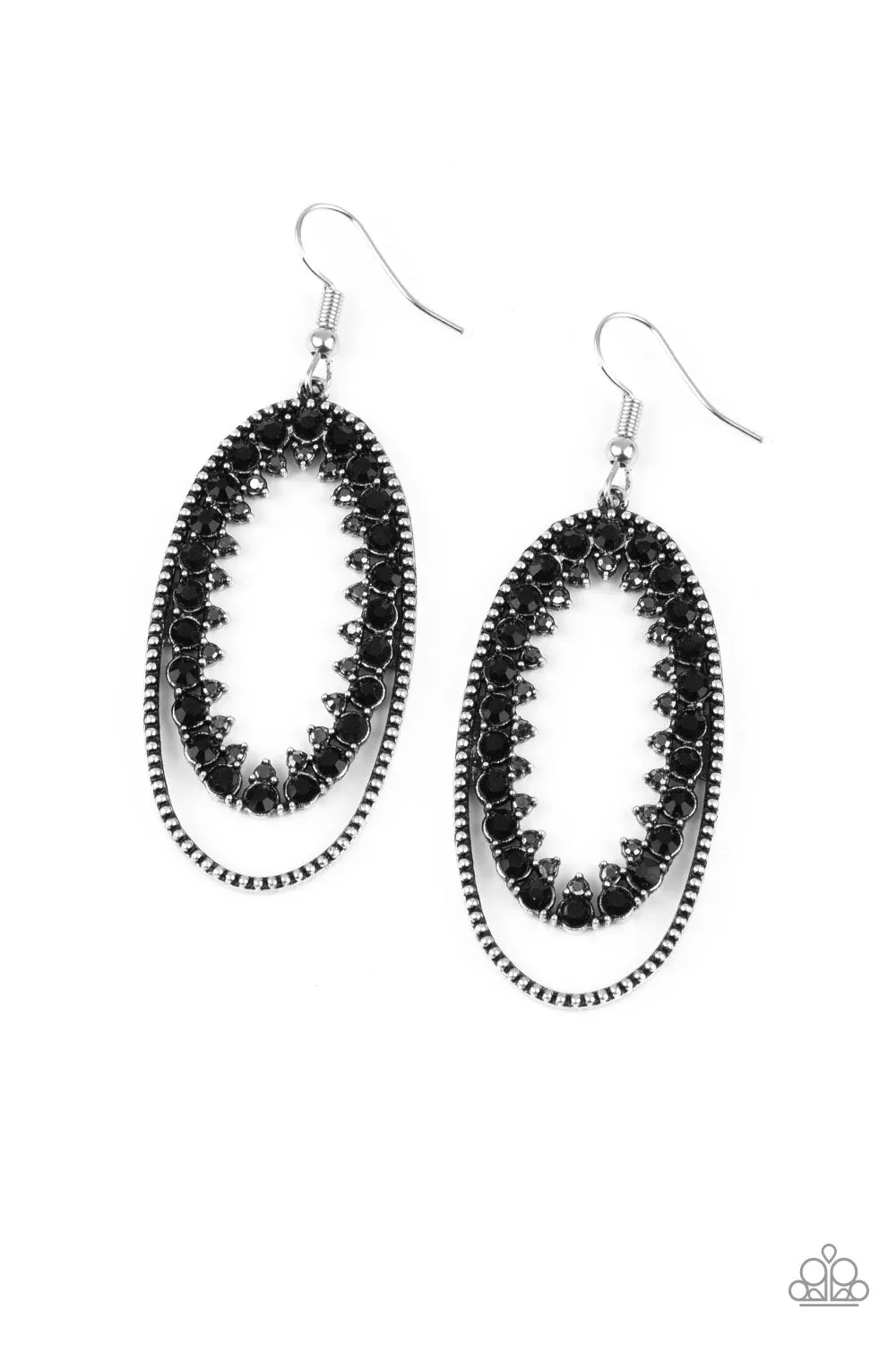 Paparazzi Marry Into Money - Black Earrings