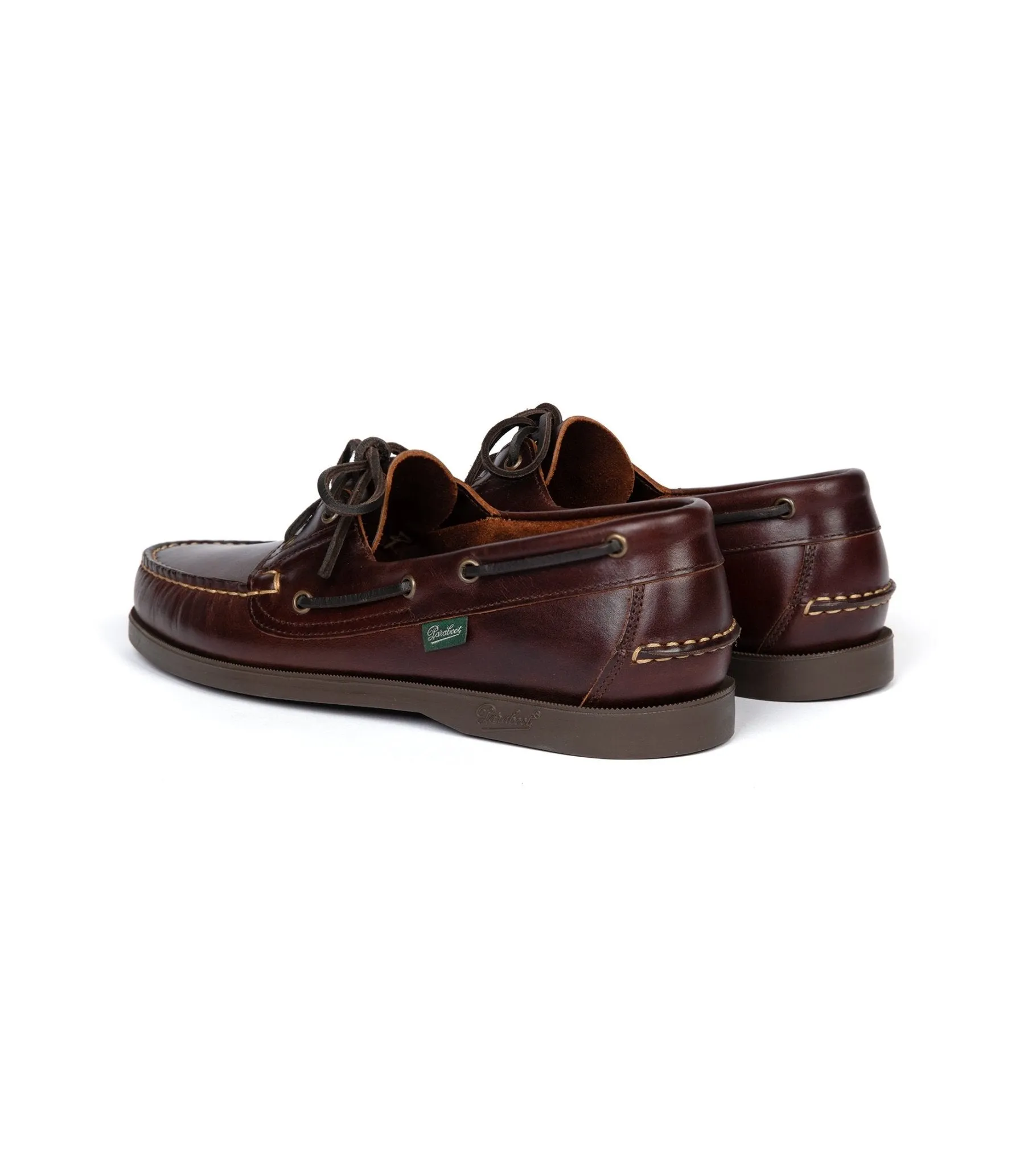 Paraboot Barth Leather Boat Shoe: Burgundy