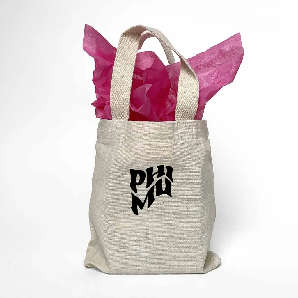 Phi Mu Mod Sorority Name Mini Tote Gift Bag