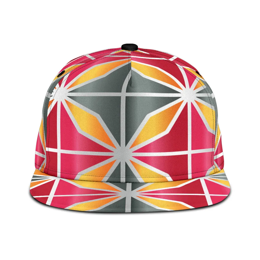 Pink, Orange and Gray Geometric Classic Hat