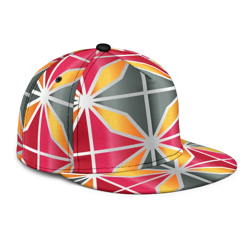 Pink, Orange and Gray Geometric Classic Hat