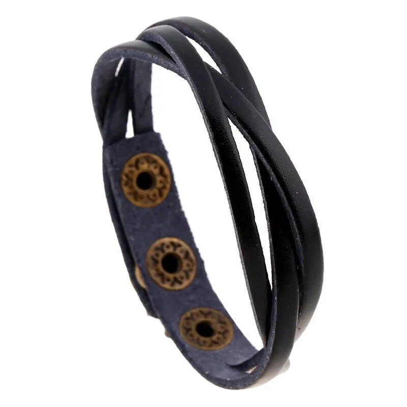 Pleated Leather Bracelet