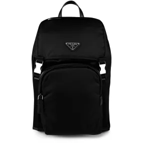 Prada Re-Nylon Saffiano Leather Black Backpack