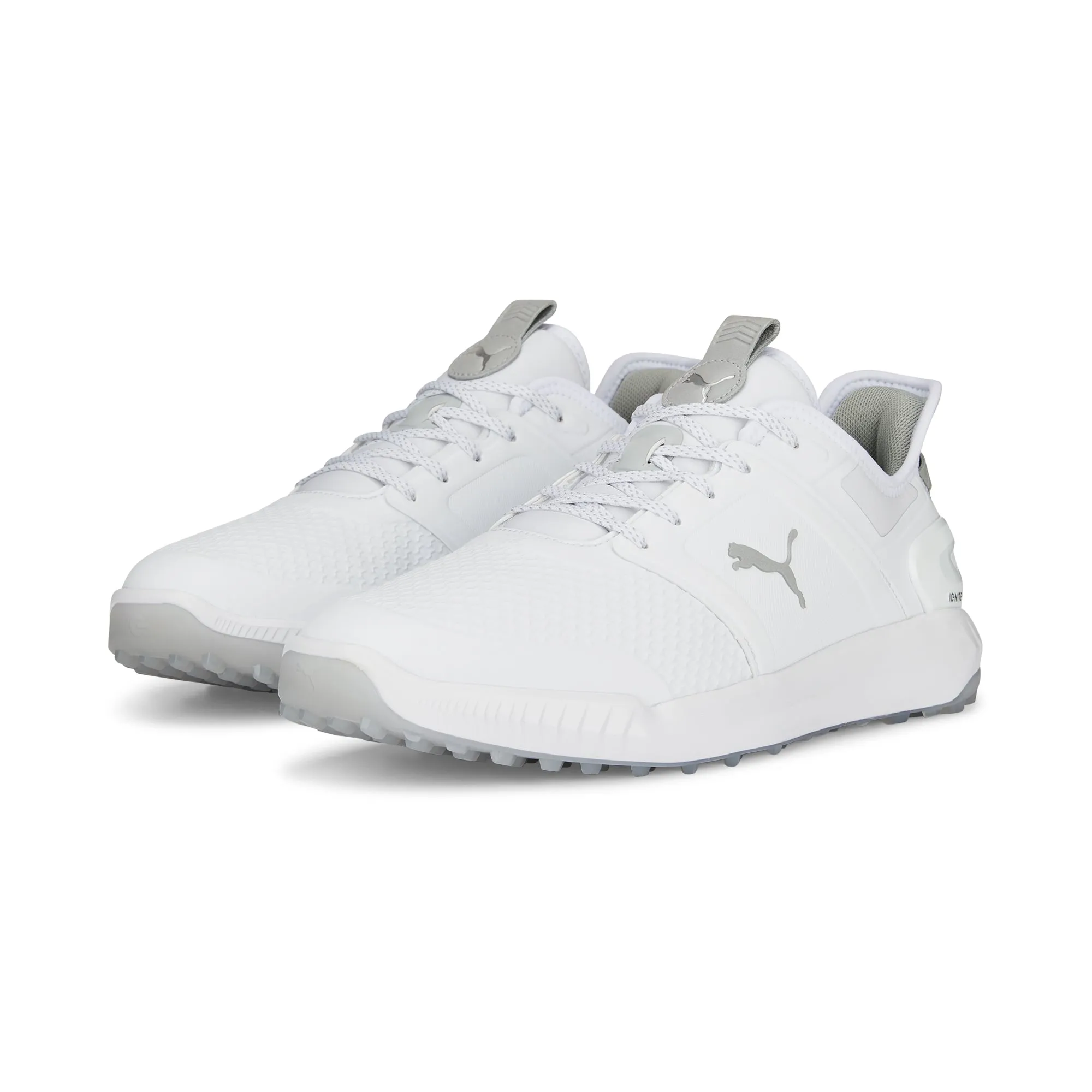 Puma Men's Ignite Elevate Wide Spikeless Golf Shoes - White/Silver