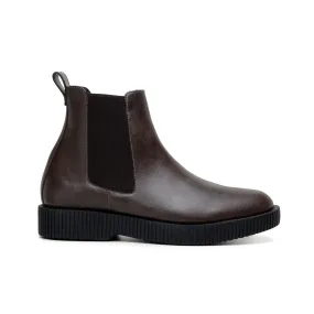 'Rafael' men's creeper sole chelsea boot in vegan leather by Zette Shoes - espresso