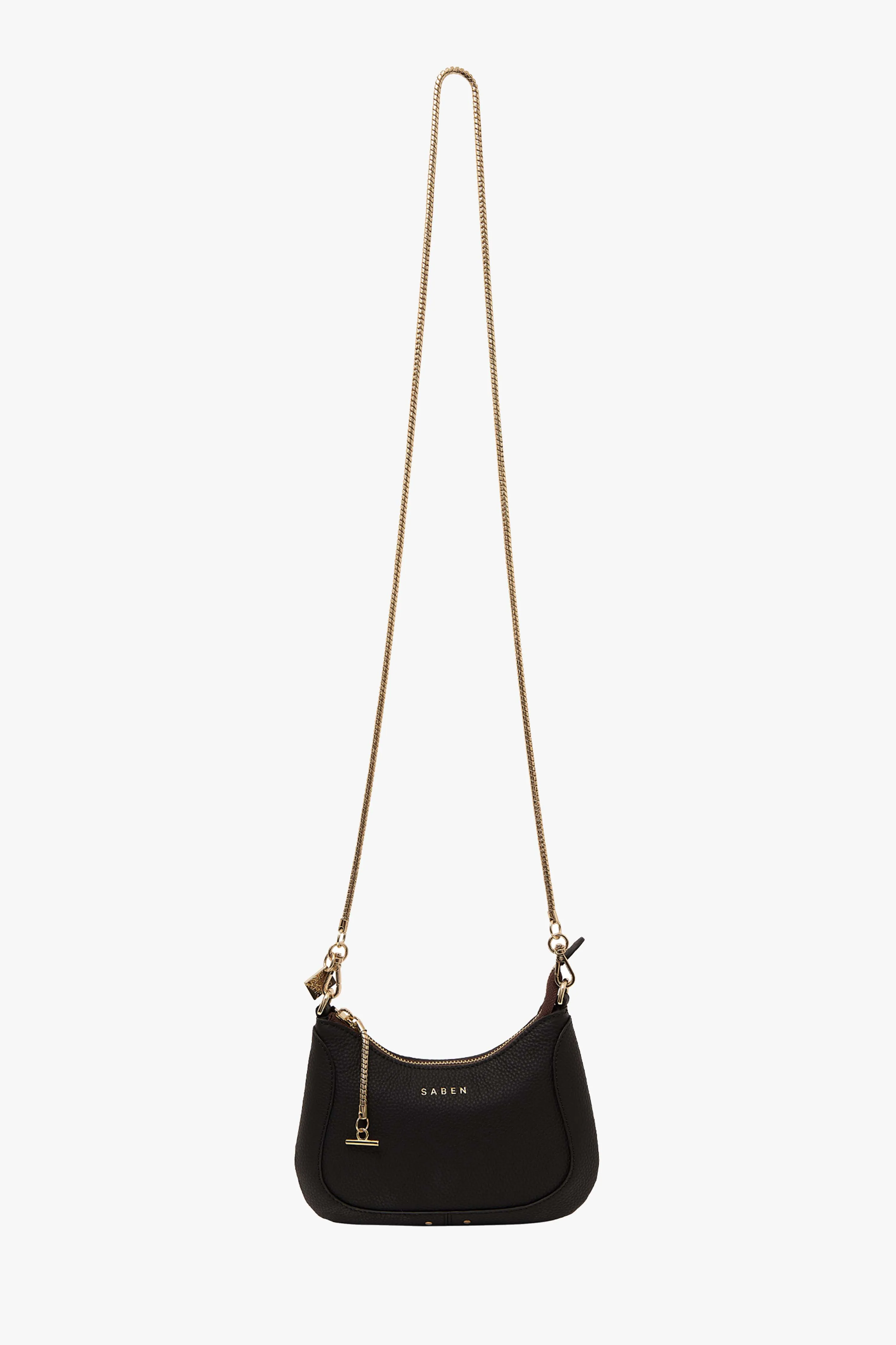 Sammie Black Mini Leather Shoulder Bag