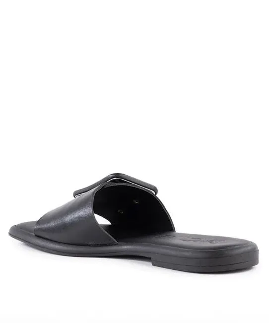 Seychelles Manhattan Buckle Slide Sandal - Black