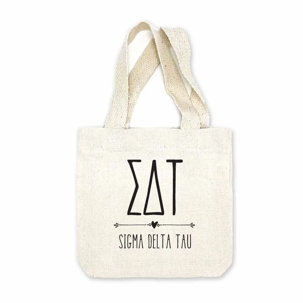 Sigma Delta Tau Boho Design on Mini Tote Gift Bag