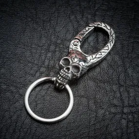 Stainless Steel Skull Keychain