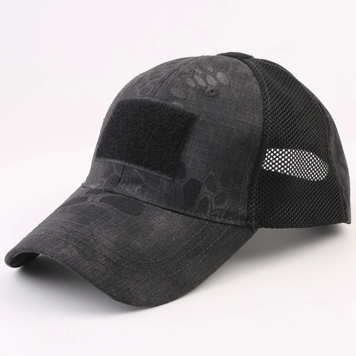 Tactical-Style Patch Hat With Adjustable Strap