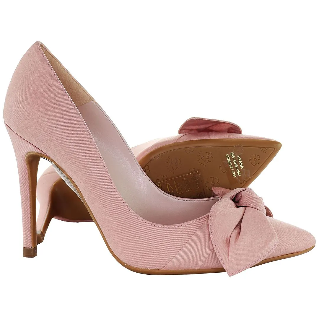 Ted Baker Hyana Moire Bow Womens Pink Court Shoes