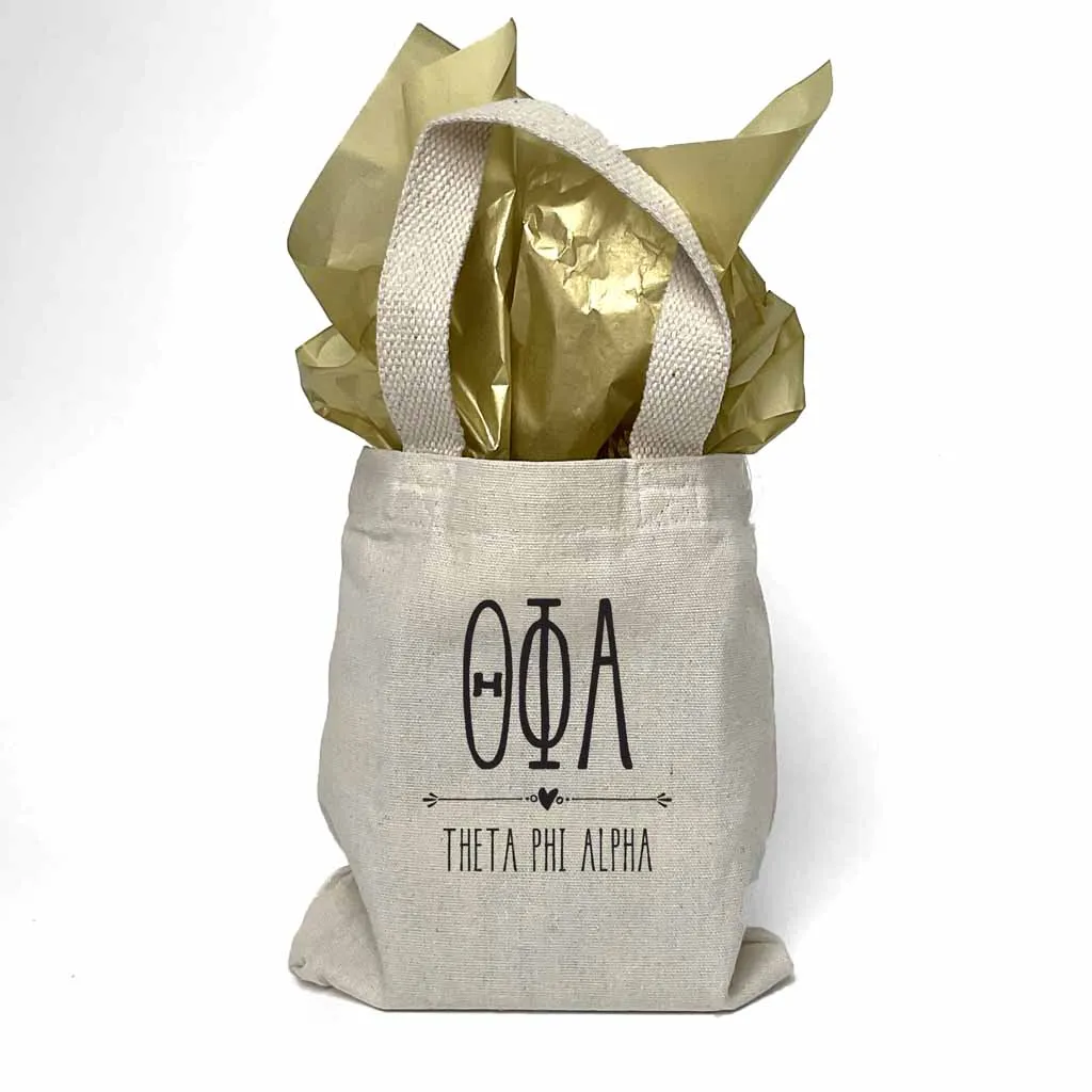 Theta Phi Alpha Boho Design on Mini Tote Gift Bag