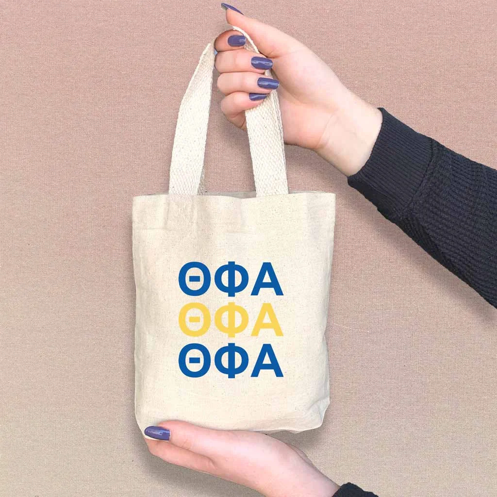 Theta Phi Alpha Sorority Greek Letters Mini Tote Gift Bag