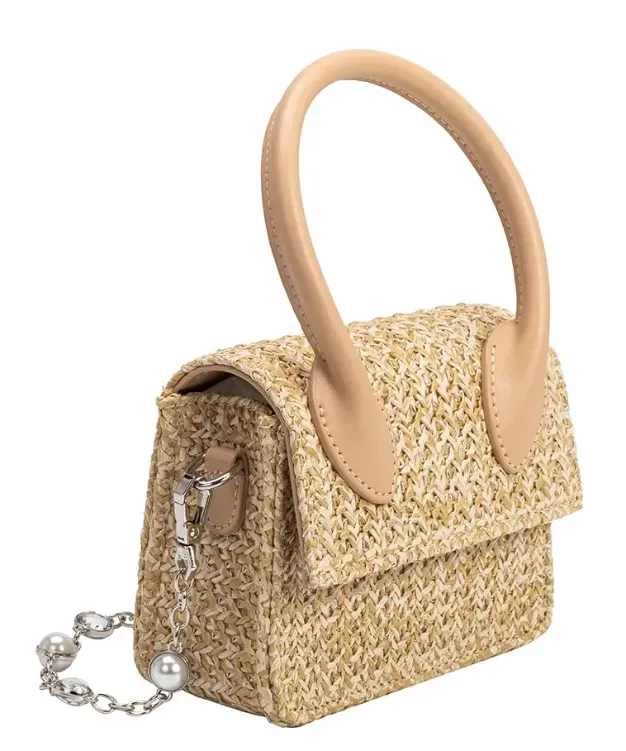 Tyla Straw Crossbody Bag - Natural