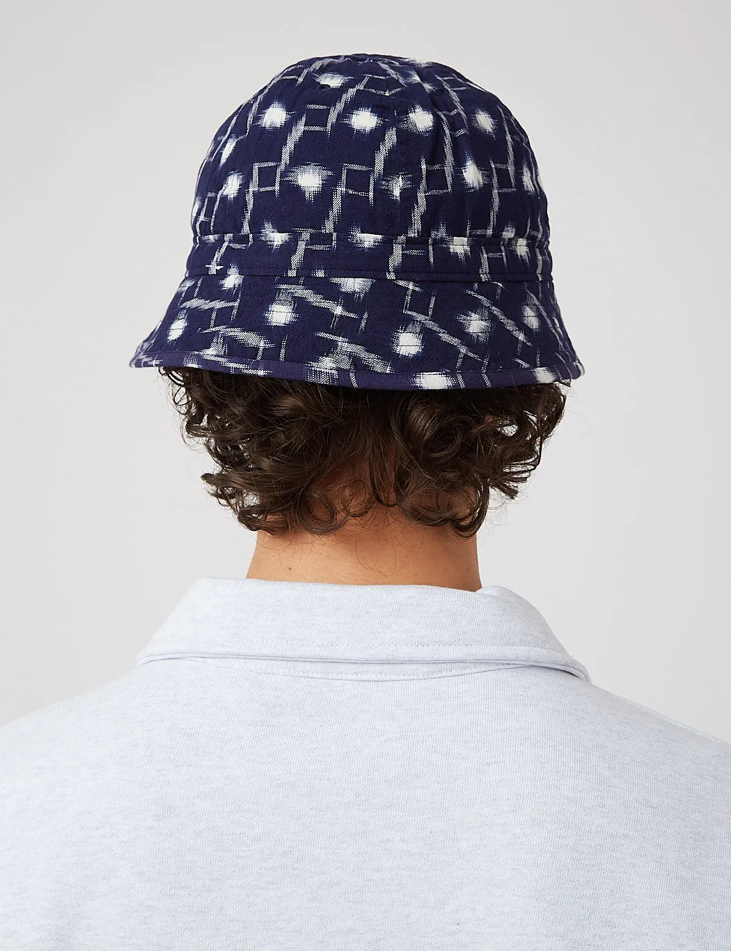 Universal Works Naval Hat (Handloom Ikat) - Indigo