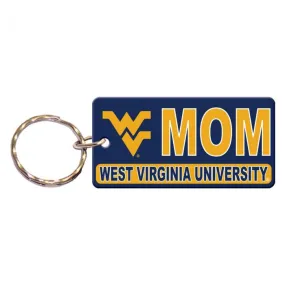 WVU “MOM” RECTANGULAR KEY RING