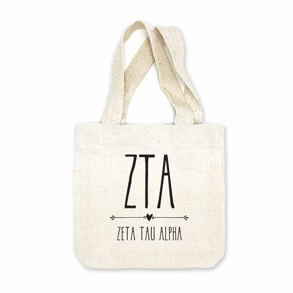 Zeta Tau Alpha Boho Design on Mini Tote Gift Bag