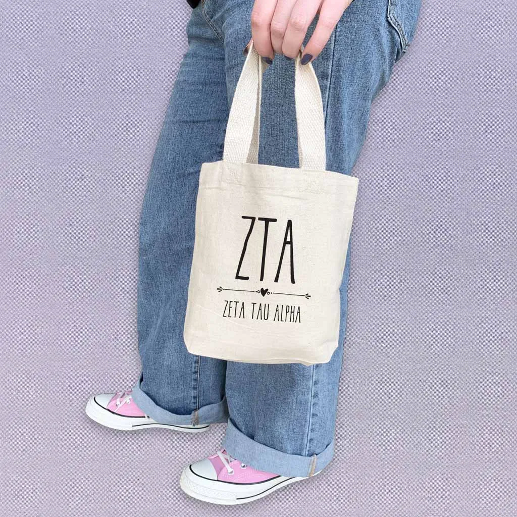 Zeta Tau Alpha Boho Design on Mini Tote Gift Bag